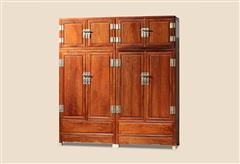 刺猬紫檀  如意顶柜2件套