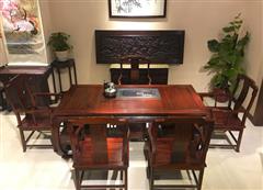 东非酸枝 梳子茶台 5件套