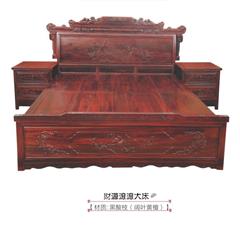 黑酸枝财源滚滚大床