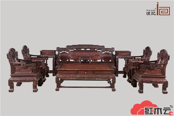 波记家具:老挝大红酸枝沙发 波记家具:老挝大红酸枝沙发