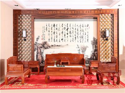 富宝轩红木 花鸟罗汉床沙发A74
