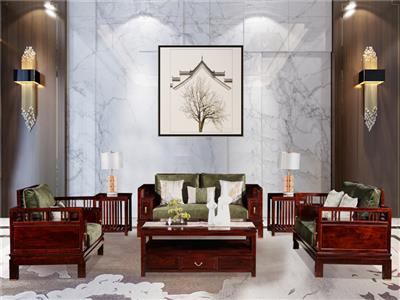 华钦红木：云尚沙发123六件套 新中式