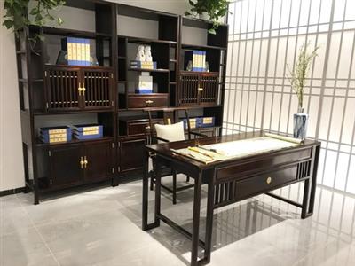 闲适红木 黑酸枝新中式 旭日书房